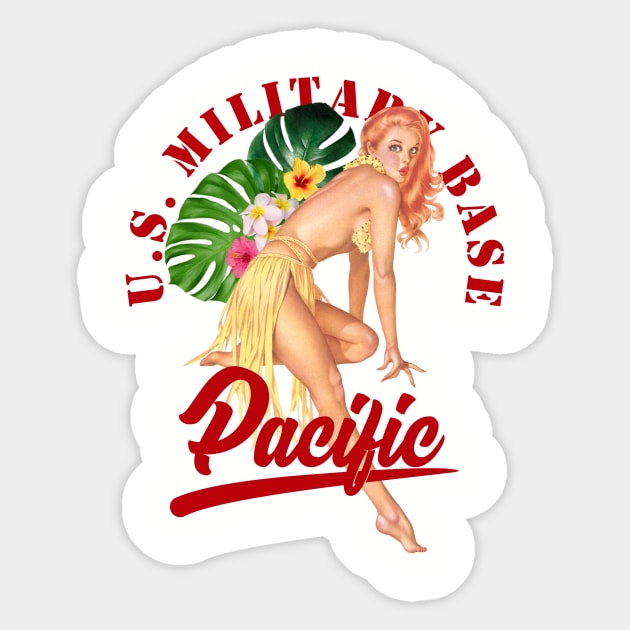 South Pacific Pin-up Sticker by Homoerotic